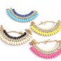 Leaf Statement Choker Necklace Gold Plated Women Jewelry