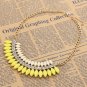 Leaf Statement Choker Necklace Gold Plated Women Jewelry