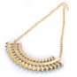 Leaf Statement Choker Necklace Gold Plated Women Jewelry