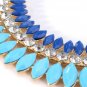 Leaf Statement Choker Necklace Gold Plated Women Jewelry