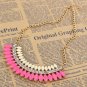 Leaf Statement Choker Necklace Gold Plated Women Jewelry