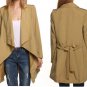 Women Loose Long Sleeve Irregular Belt Jacket