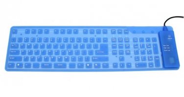Flexible Soft Silicon Backlit Waterproof USB wired Keyboard 109 Keys