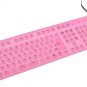 Flexible Soft Silicon Backlit Waterproof USB wired Keyboard 109 Keys