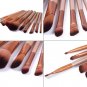 12pcs Professional Women Makeup Lip Eyeshadow Foundation Brushes with Metal Case