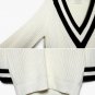 Autumn Stripe Cuff Rib Knitting V-neck Deep Preppy Pullover
