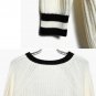 Autumn Stripe Cuff Rib Knitting V-neck Deep Preppy Pullover