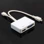 White MHL to HDMI VGA Splitter Adapter 3.5mm Cable for Samsung Galaxy S2