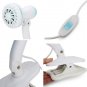 220V 8W Portable Light Blue Ultra-quiet 5 Leaves Electric Clip Fan Breezer Cooler