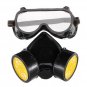 Double Gas Mask Protection Filter Chemical Gas Respirator Face Mask