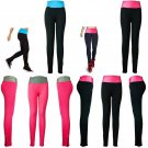 Women High Waist Fitness YOGA Sport Pants Stretch Cropped Slim Leggings Gym