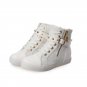 Womens Girls Lace-up Ankle Boots Canvas Shoes Flats Sneakers Outerdoor Sports
