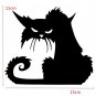 Halloween Scary Black Cat Glass Sticker Halloween Decor