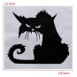 Halloween Scary Black Cat Glass Sticker Halloween Decor