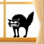 Halloween Scary Spooky Black Cat Wall Glass Sticker Halloween Decoration