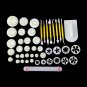 46Pcs Sugarcraft Cake Decorating Fondant Icing Plunger Cutters Tools Mold Widely