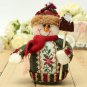 Christmas Santa Claus Elk Snowman Flannel Ornaments Home Decor