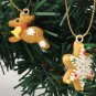 6 pcs Cute Gold Christmas Tree Keychain Hanging Ornament Polymer Clay Decoration