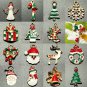 11 Mixed Gold Christmas Gifts Charms Tree Deer Snowflake Pendant