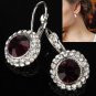 Circle Crystal Earrings Ear Clip Women Jewelry