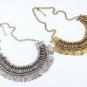 Vintage Coins Pendant Bib Chunky Charm Choker Statement Necklace