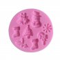 Xmas Snowman Bell Snowflake Silicone Cake Decorating Mold Fondant Bake Tool