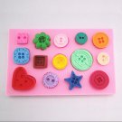 Buttons Silicone Fondant Mold Cake Decorating Baking Mould Sugarcraft Tool