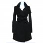 Ladies Wool Double-Breasted Coat Winter Trench Outwear Jacket Fashion