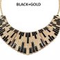 Multicolor Punk Shell Fan Shape Metal Collar Choker Statement Necklace