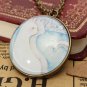 Retro Reindeer Butterfly Glass Cabochon Pendant Necklace Multi Pattern