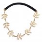 Hair Band Gold Alloy Branch Leaves Headbands Elastic Hair Accessories Jewelry