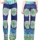 Women Vintage Floral Print Wide Leg Trousers