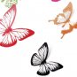 18 Pieces 3D Butterfly Crystal Transparent Decor Wall Sticker Home Wall Wedding Party Decoration