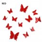 12Pcs DIY Stylish 3D Butterfly Art Wall Sticker Decals Home Room Wedding Party Decorations