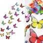 19Pcs 3D Butterfly Crystal Transparent Wall Sticker Home Wall Decals Wedding Party Decoration