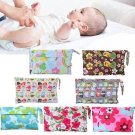 Baby Portable Waterproof Wet Dry Bag Cloth Diaper Reusable Nappy Zip Pocket