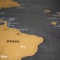 Black Luxury Scratch World Map Cylinder Packing Home Decor Gift