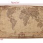71*46.5cm Brown Paper Antique World Map Wall Chart Poster