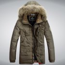 Men Winter Down jacket Protective Cold Windproof Hooded Coat