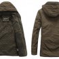 Men Winter Thicken Cotton-padded Jacket Zipper Hooded Coat