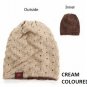 Unisex Winter Warm Skull Knit Beanie Cap Dual Wearable Men Women Riding Skiing Hat