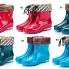 Fashion Non-slip Waterproof PVC Rubber Ankle Short Rian Boots