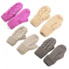 Kniting Twist Weave Cotton Inner Warm Pure Color Gloves Winter Accessories