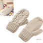 Kniting Twist Weave Cotton Inner Warm Pure Color Gloves Winter Accessories
