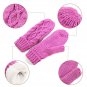 Kniting Twist Weave Cotton Inner Warm Pure Color Gloves Winter Accessories