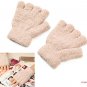 Soft Coral Fleece Gloves Fingerless Pure Color Short Mittens