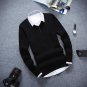 Winter Autumn Long-sleeve Colourful V Collar Men Pullover Slim Casual Sweaters