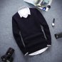 Winter Autumn Long-sleeve Colourful V Collar Men Pullover Slim Casual Sweaters