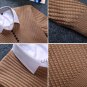 Winter Autumn Long-sleeve Colourful V Collar Men Pullover Slim Casual Sweaters