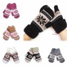 Lady Winter Pure Manual Weaving Warm Snow Wool Gloves